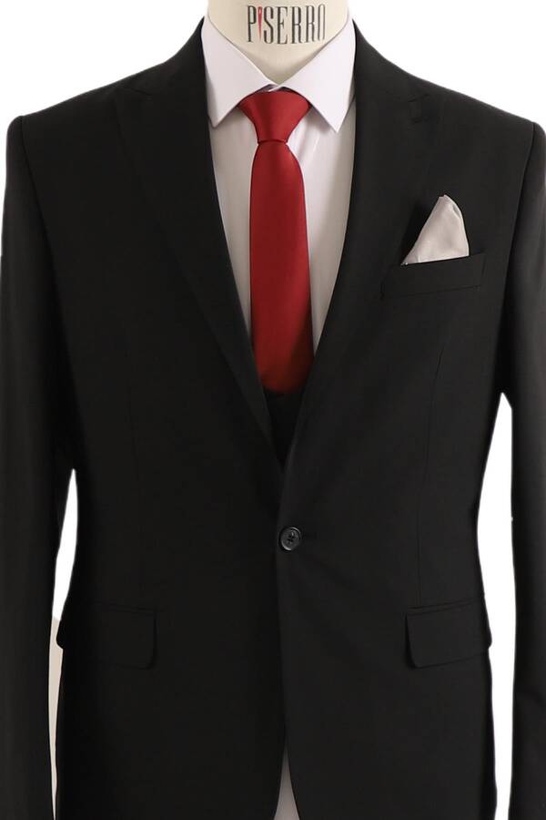 Yelekli Takım Elbise Slim Fit