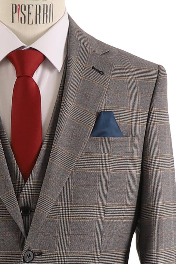 Yelekli Takım Elbise Slim Fit
