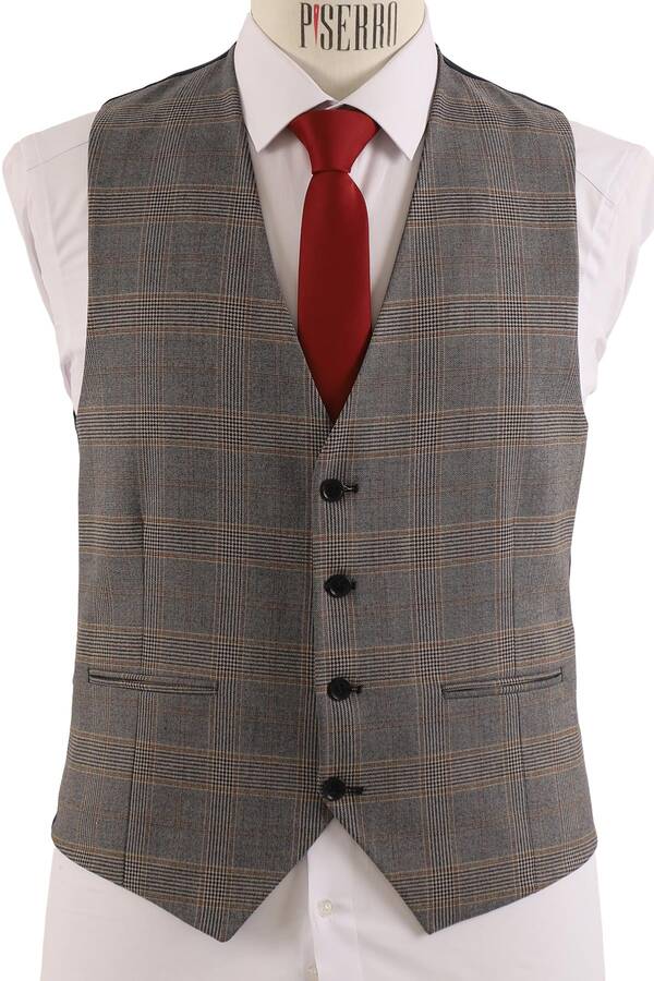 Yelekli Takım Elbise Slim Fit