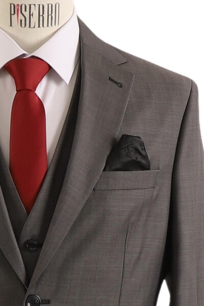 Yelekli Takım Elbise Slim Fit - 5