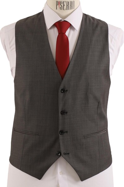 Yelekli Takım Elbise Slim Fit - 6