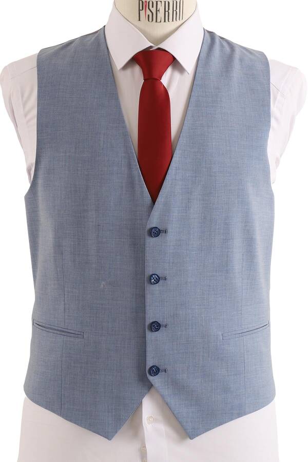 Yelekli Takım Elbise Slim Fit