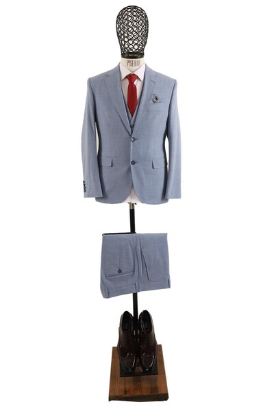 Yelekli Takım Elbise Slim Fit - Thumbnail