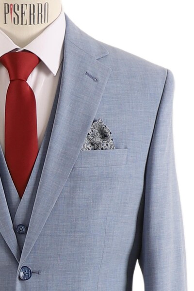 Yelekli Takım Elbise Slim Fit - Thumbnail