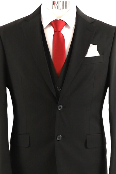 Yelekli Takım Elbise Slim Fit - Thumbnail