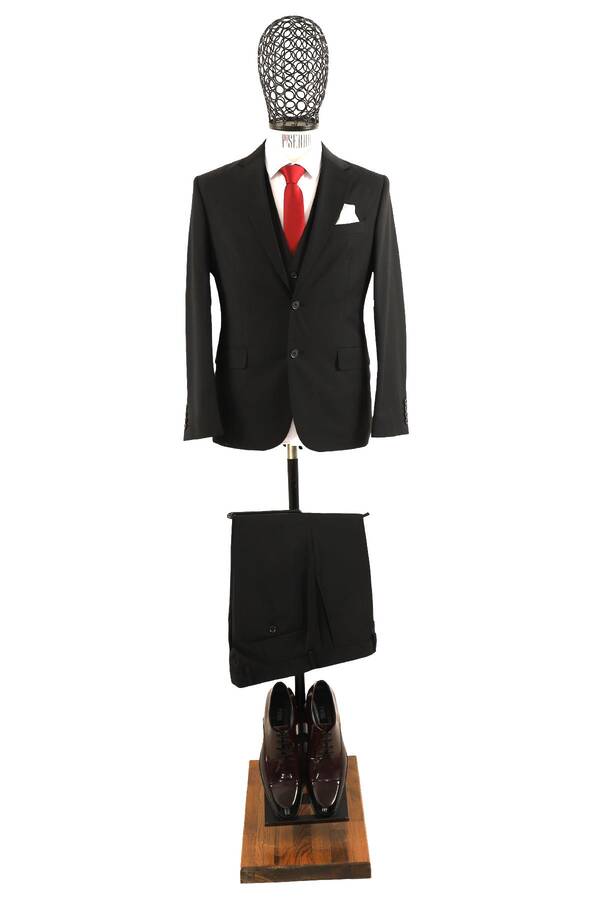 Yelekli Takım Elbise Slim Fit