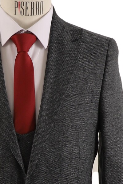 Yelekli Takım Elbise Slim Fit Erkek - Thumbnail