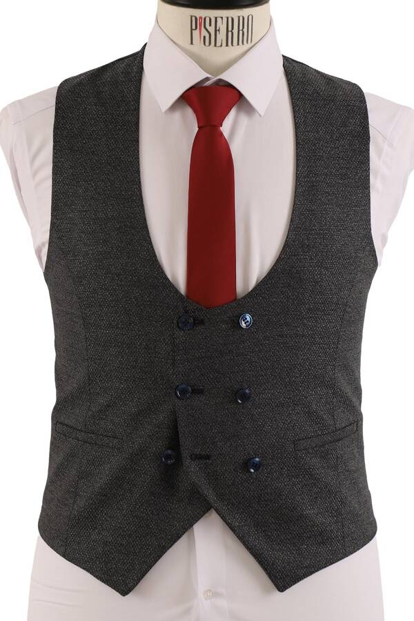 Yelekli Takım Elbise Slim Fit Erkek