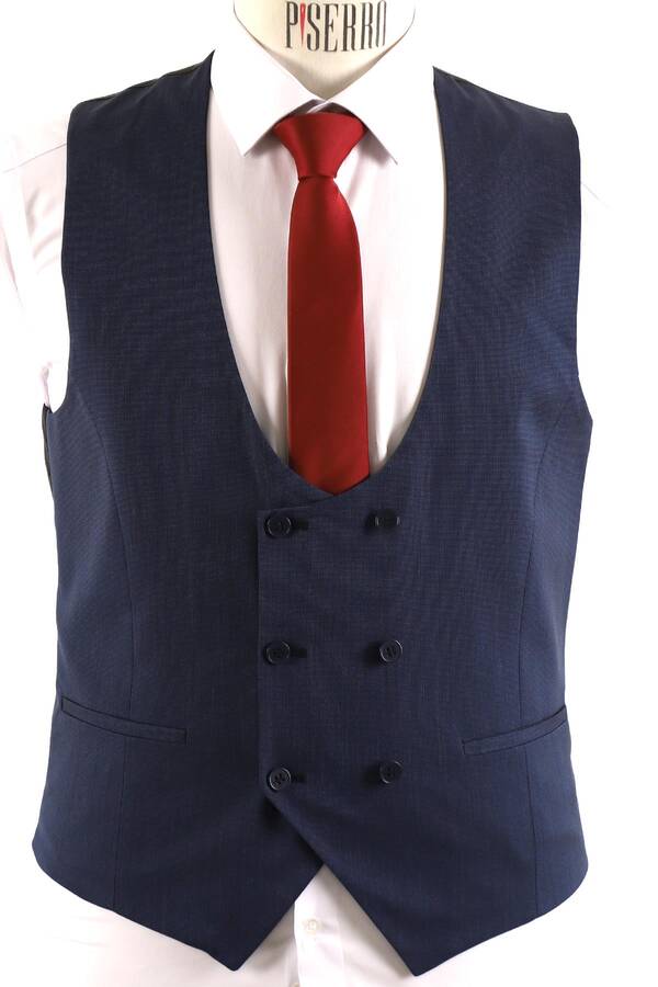 Yelekli Takım Elbise Slim Fit Erkek